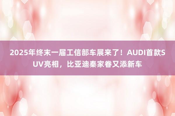 2025年终末一届工信部车展来了!AUDI首款SUV亮相,比亚迪秦家眷又添新车